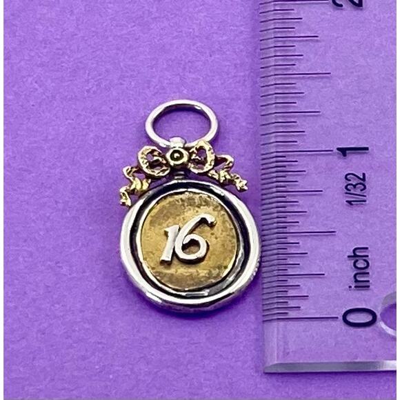 Waxing Poetic Oh So Sweet 16 sterling silver and brass charm - Picture 1 of 3